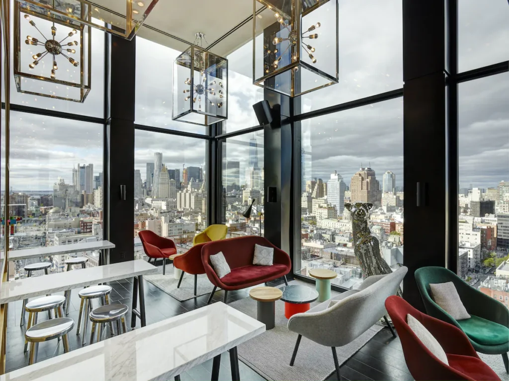 soho hotel with a view of Manhattan