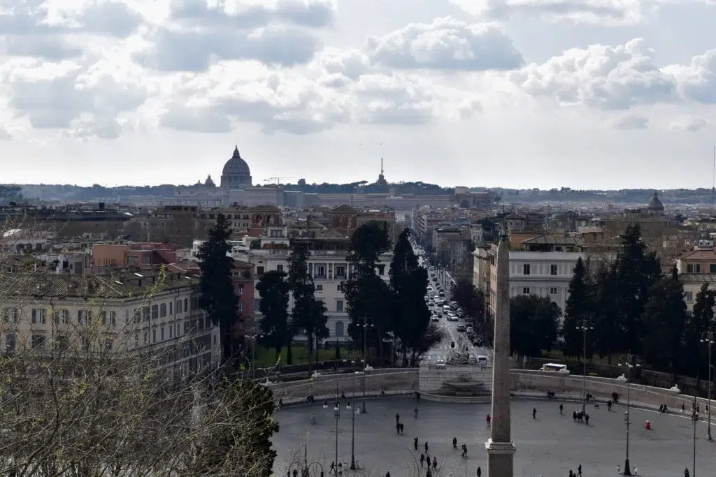 villa borghese view of rome