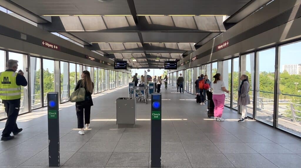 Copenhagen Airport metro station, the metro is the best way to get to the city centre