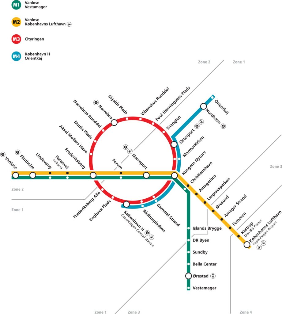 Copenhagen Metro Map