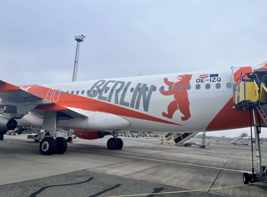 Easyjet flight in Copenhagen Airport