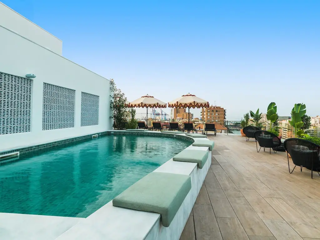 Where to Stay in Malaga? 3 Best Areas & Places to Stay + Nearby Holiday Towns 🇪🇸 39 H10 Malaga, rooftop pool hotel in Centro Historico