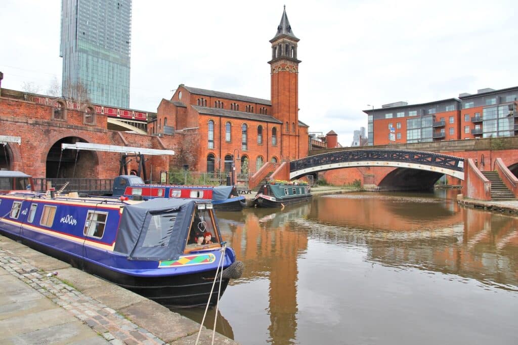 Castlefield and the canal in Manchester