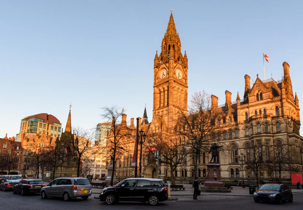 Manchester Town Hall in the city centre