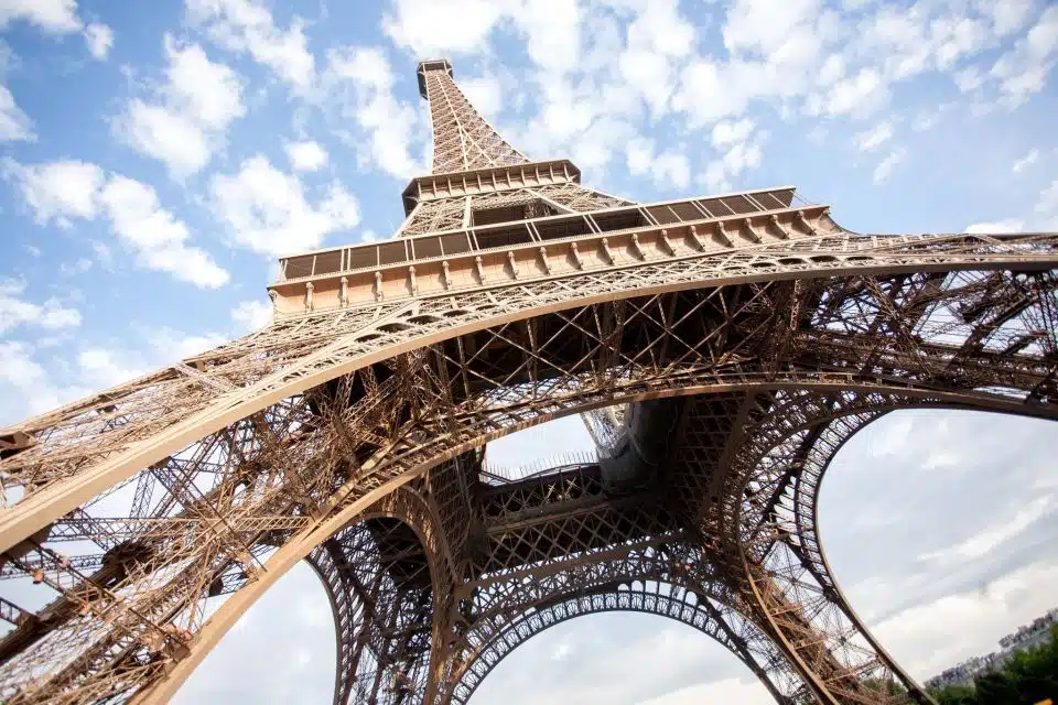 below the eiffel tower