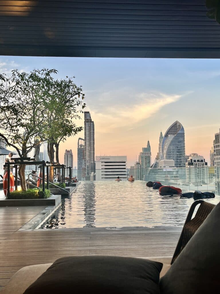 Rooftop pool hotel in Bangkok