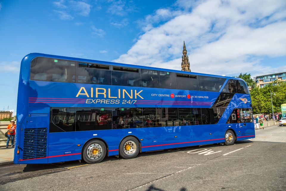edinburgh airport bus, cheap and fast way to get to the city centre
