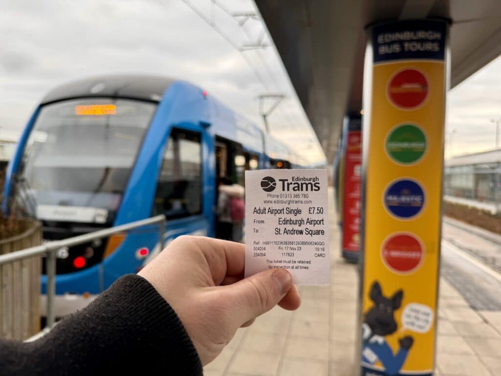 Edinburgh Airport tram ticket
