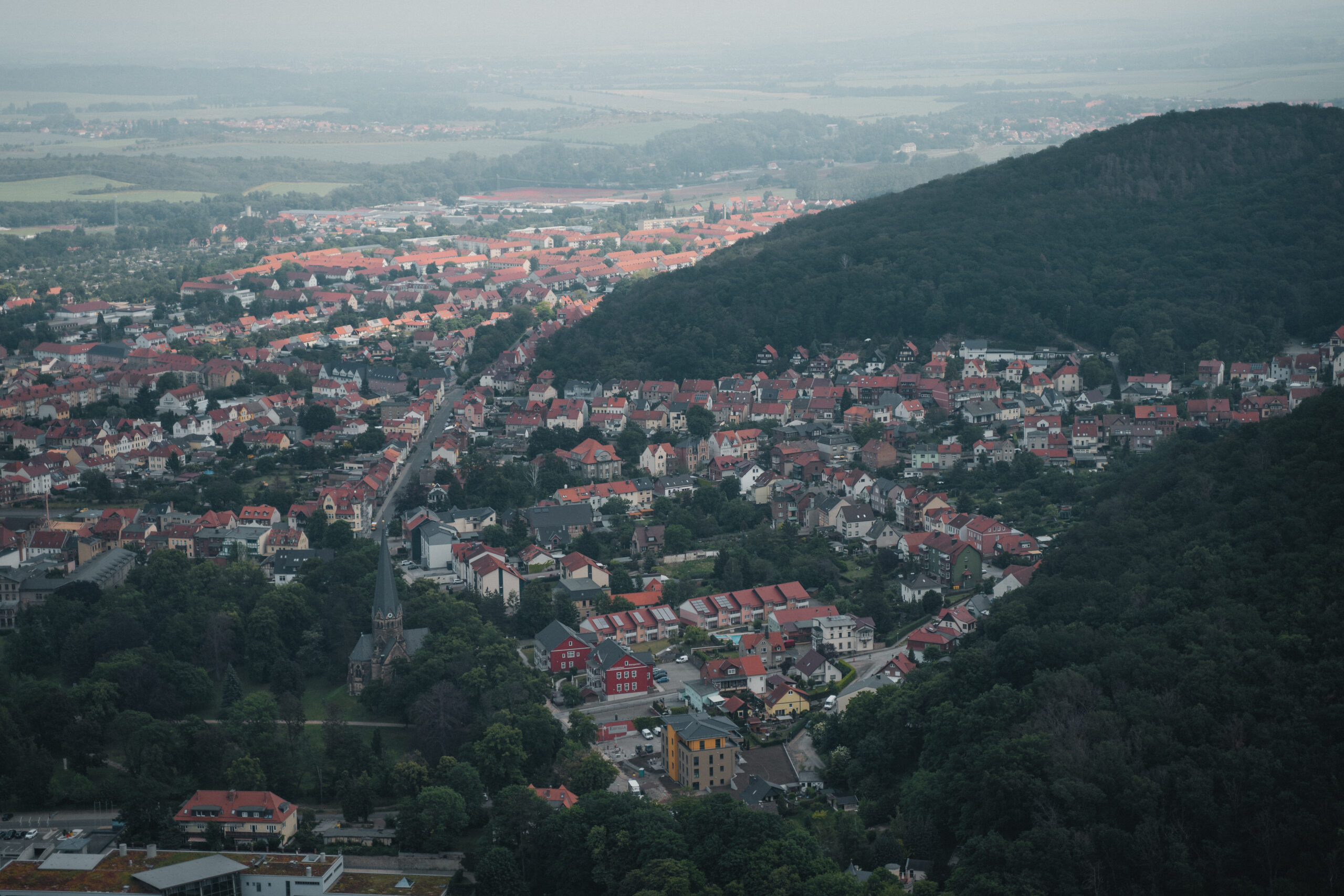Where to Stay in the Harz Mountains? The 5 Best Towns & Places to Stay 11 Aerial view of Thale in the Harz