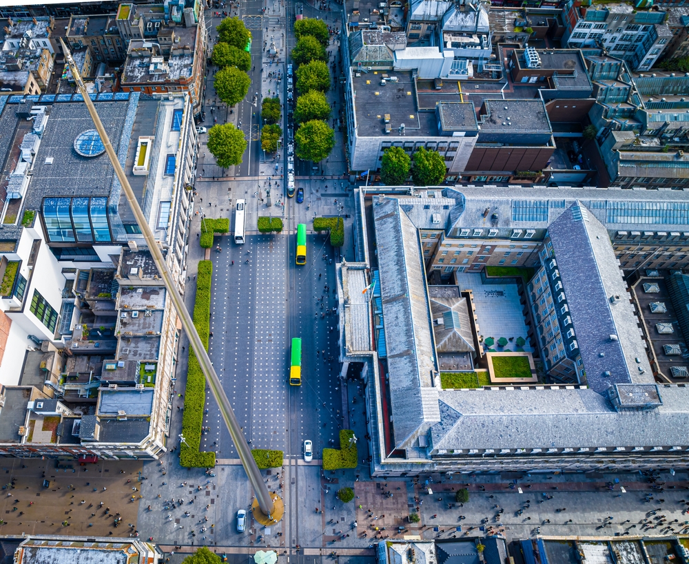 18 Best Things to Do in Dublin: Sights, Prices & Tips 29 Aerial view of the General Post Office on O'Connell Street in Dublin
