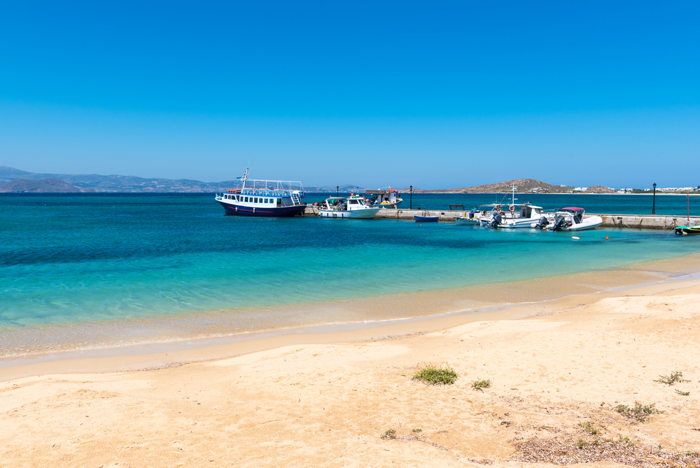 The small harbour of Agia Anna on Naxos
