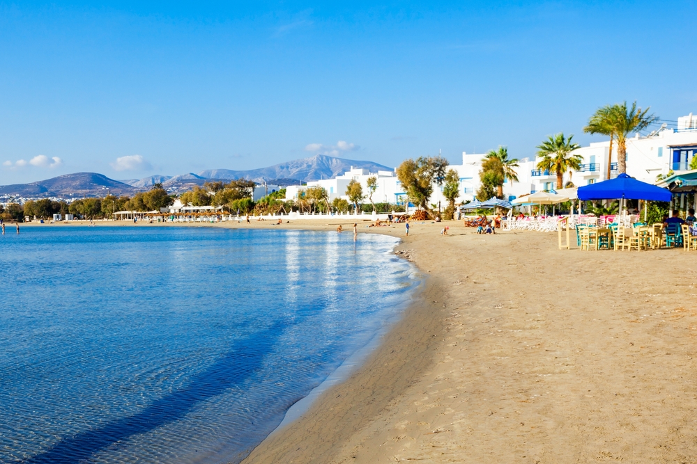 Agios Georgios town beach on Naxos