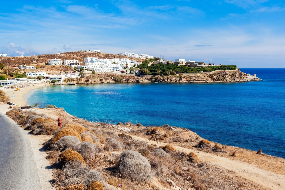 Agios Stefanos beach on Mykonos