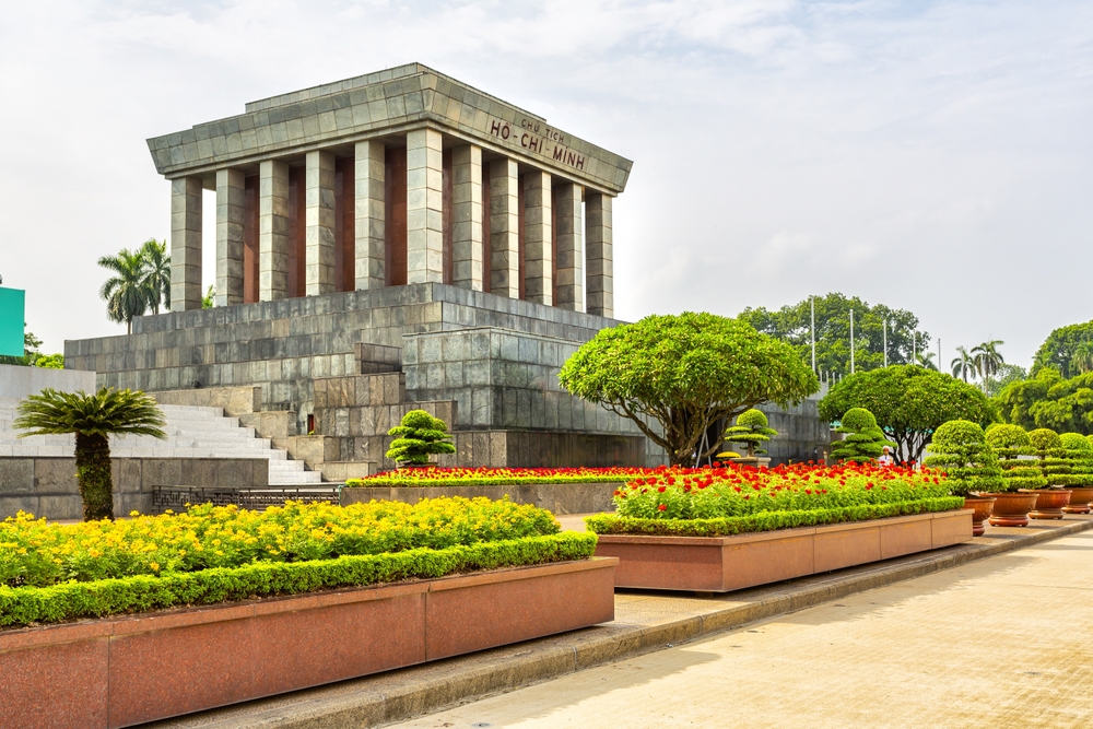 Ba Dinh Square and the Ho Chi Minh Mausoleum in Hanoi