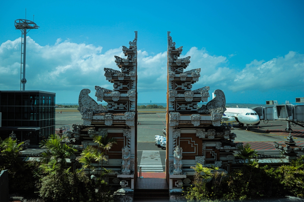 The traditional Balinese gate at Bali Airport, I Gusti Ngurah Rai International Airport