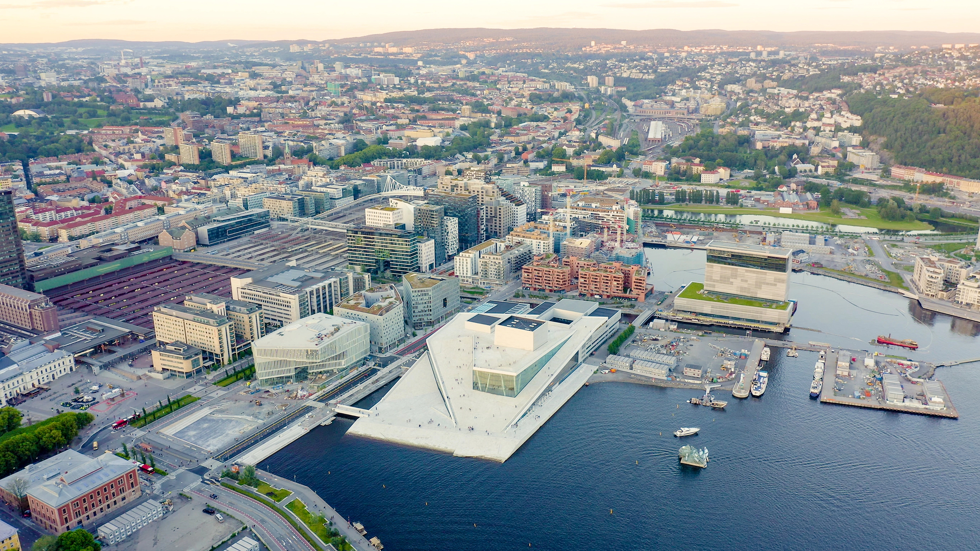 Bjørvika on the waterfront in Oslo