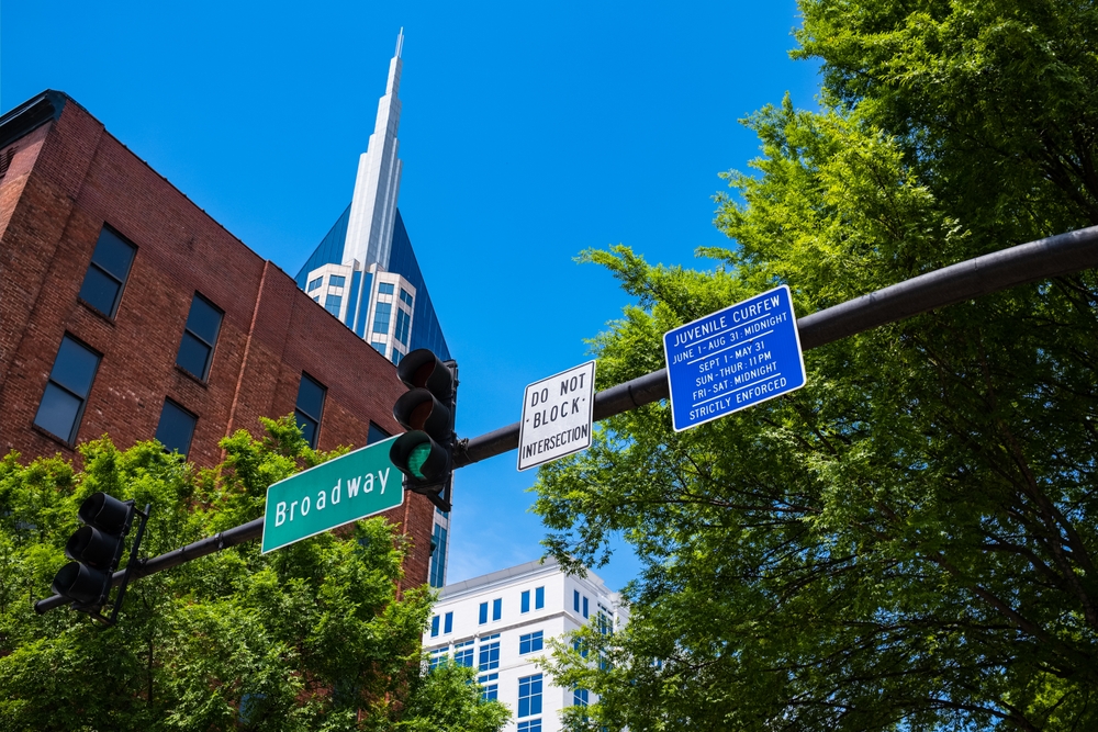 Where to Stay in Nashville? The 5 Best Areas & Places to Stay 7 Broadway in Downtown Nashville with older and modern buildings