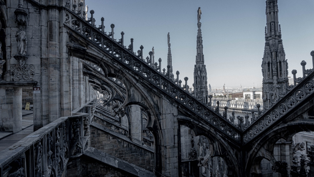 Duomo di Milano seen from its rooftop terraces