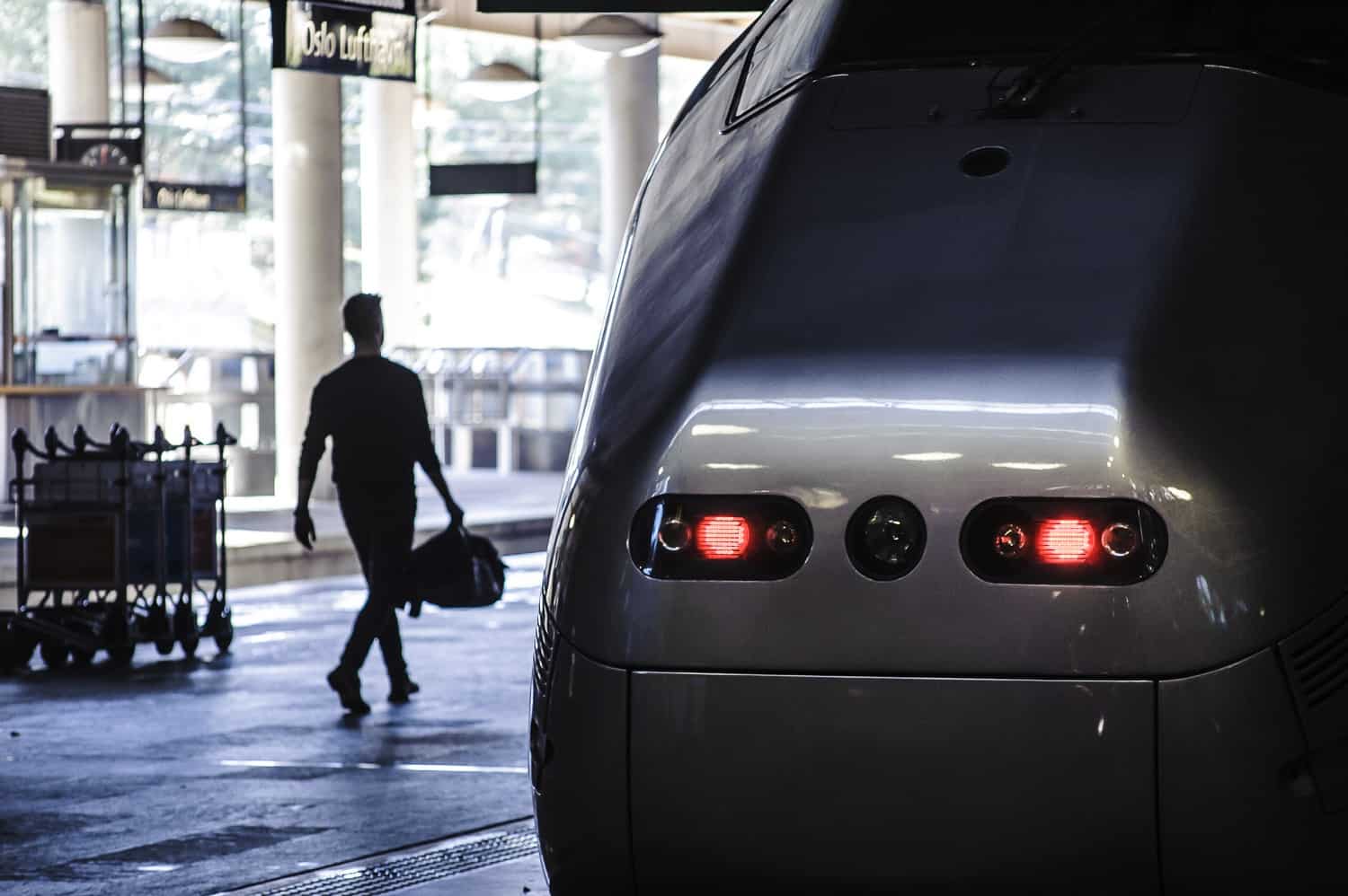The Flytoget train at Oslo Airport