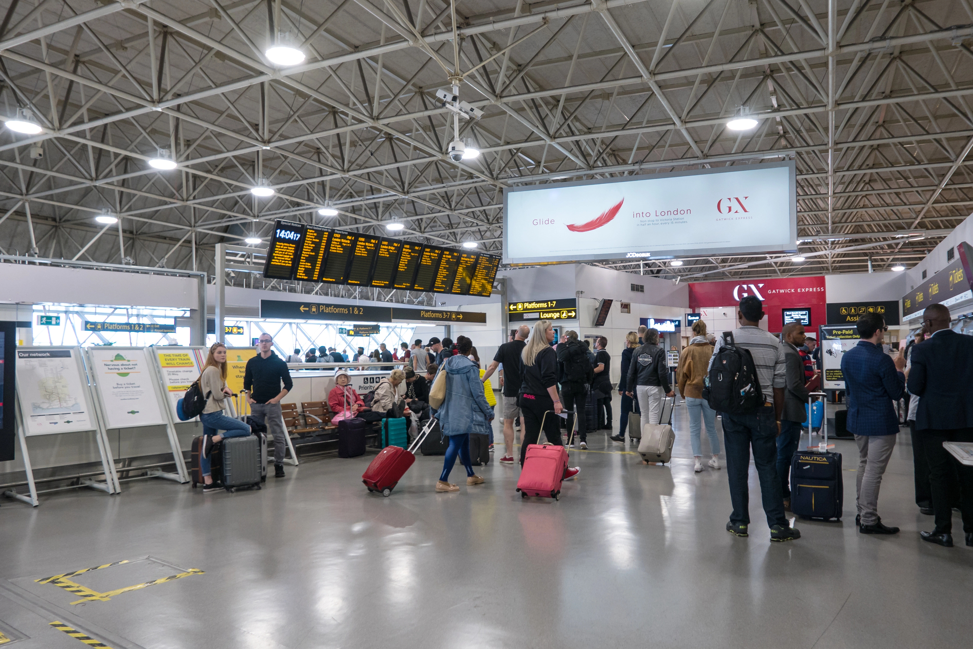 The railway station at Gatwick Airport