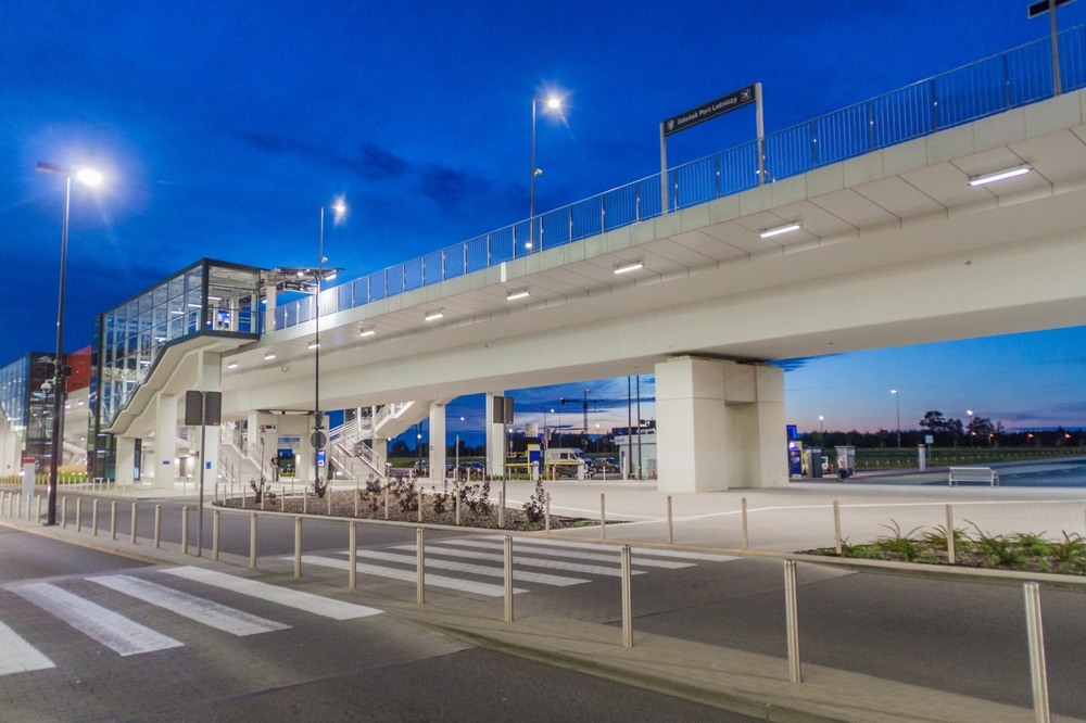 The railway station at Gdańsk Lech Wałęsa Airport