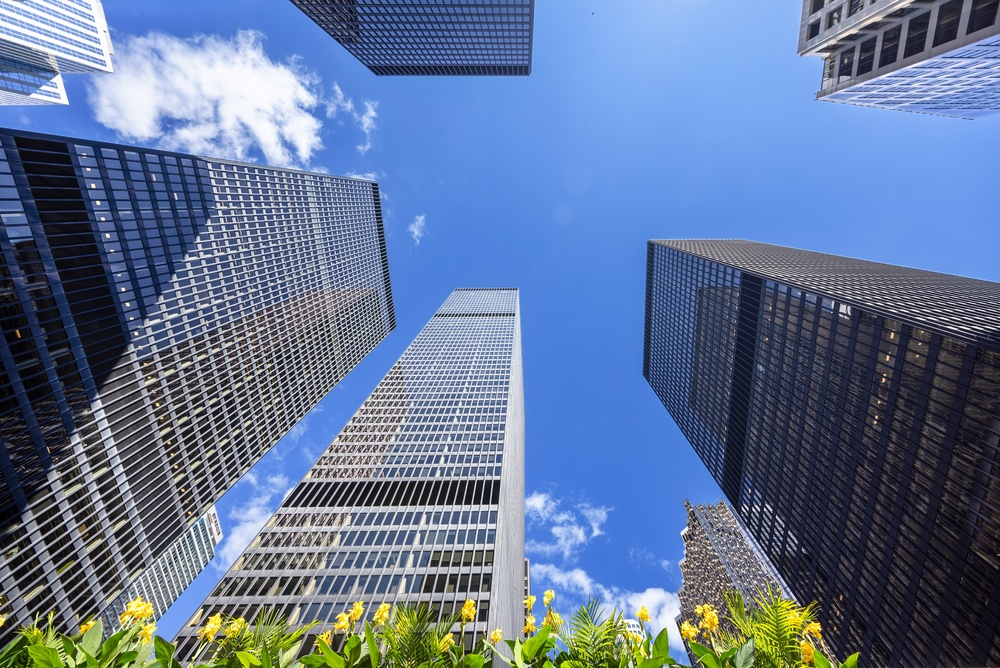 High-rises in the Financial District in Toronto near the corner of Yonge and King