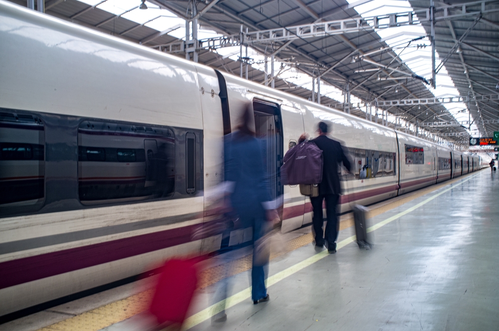 High-speed train at Málaga María Zambrano station