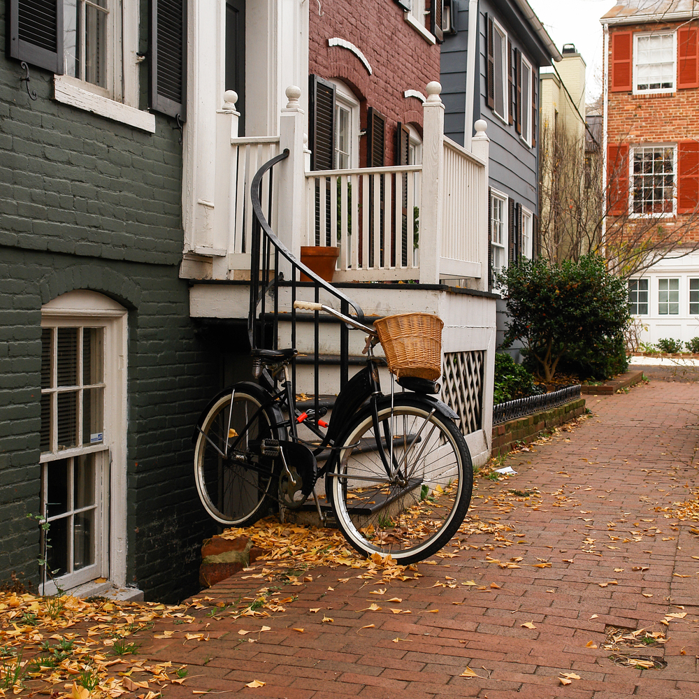 Historic row houses in Georgetown in Washington, D.C.