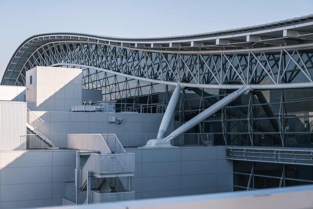 The terminal building at Kansai International Airport seen from outside