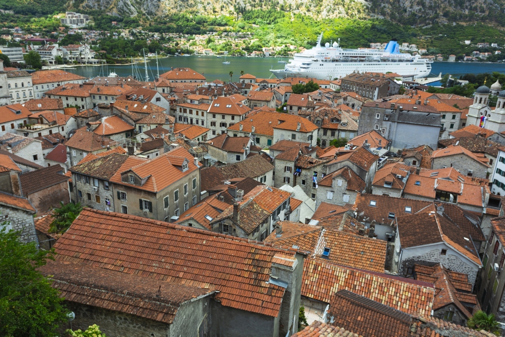 View of Kotor Old Town and the Bay of Kotor