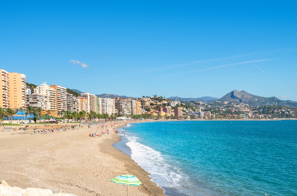La Malagueta beach in Malaga