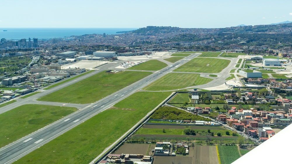 Aerial view of Naples Airport