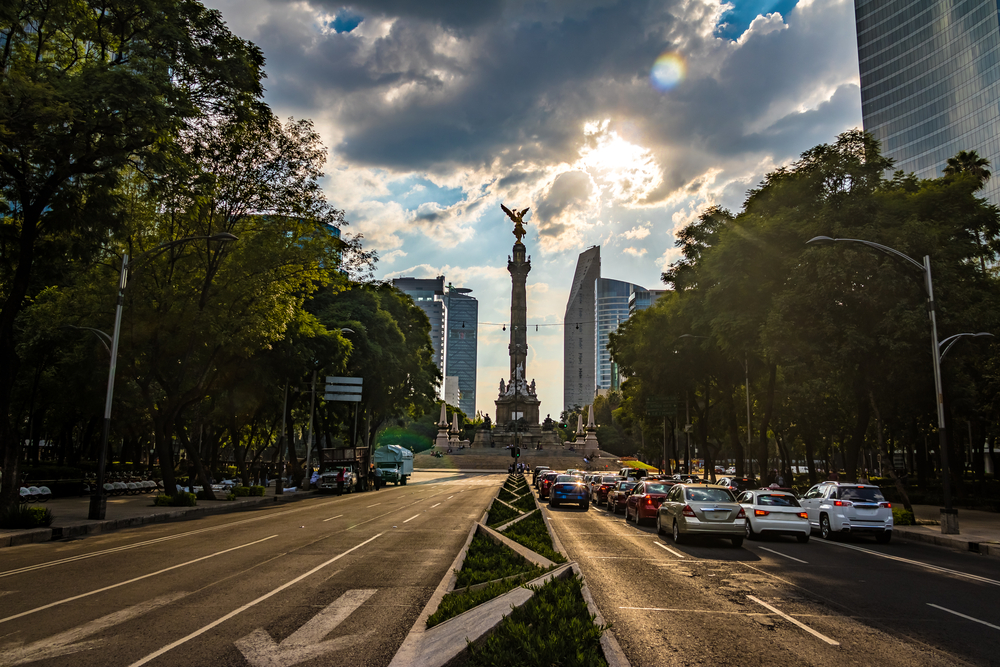 Paseo de la Reforma and the Ángel de la Independencia monument in Mexico City