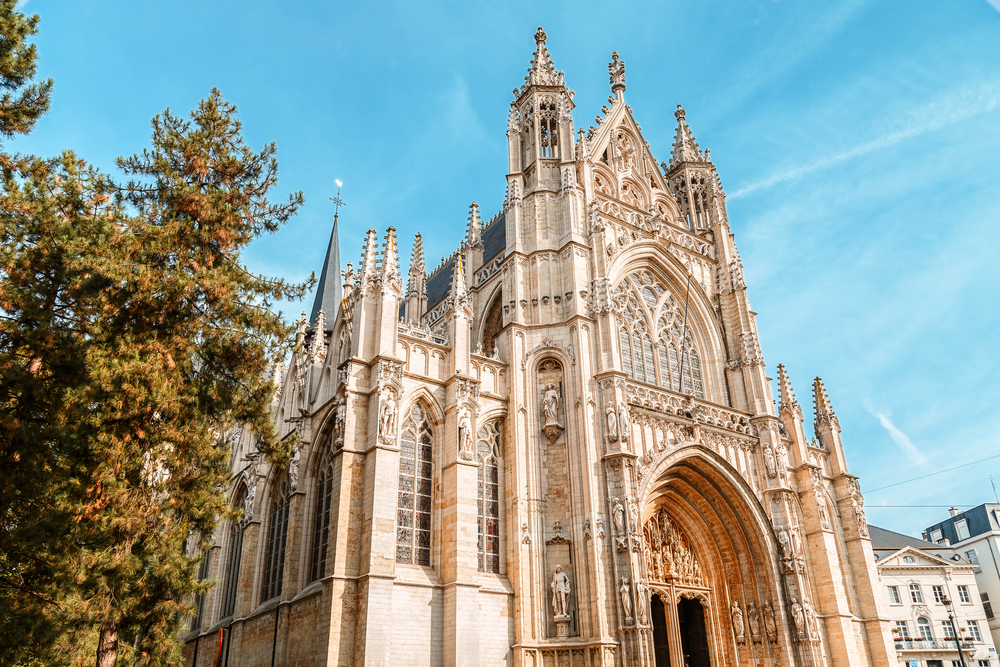 Notre-Dame du Sablon church in the Sablon district of Brussels