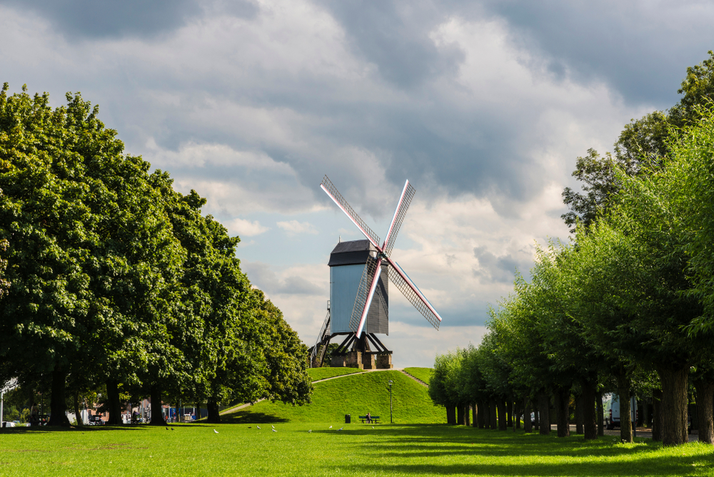 Where to Stay in Bruges? The 5 Best Areas & Places to Stay 10 Sint-Janshuismolen on the ramparts by Kruisvest in the Sint-Anna neighbourhood of Bruges
