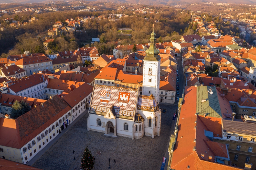 St Mark's Church with its colourful tiled roof in Zagreb's Upper Town