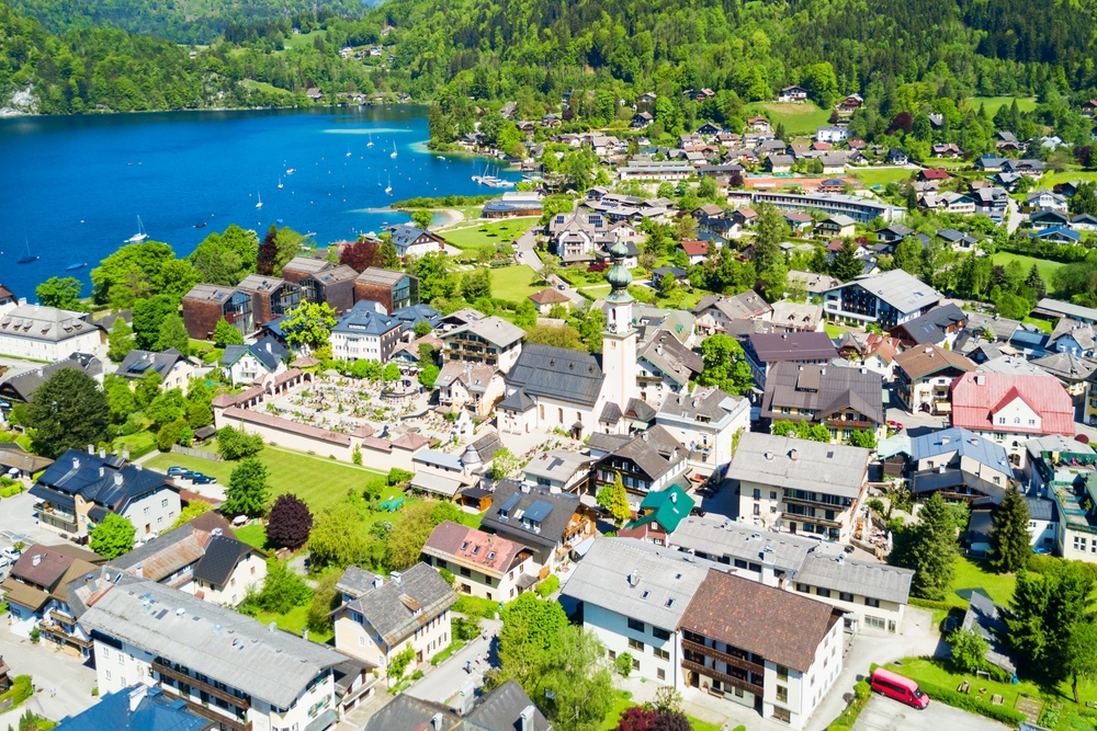 Where to Stay in Salzburg? The 5 Best Areas & Places to Stay 12 St. Gilgen on Wolfgangsee seen from above