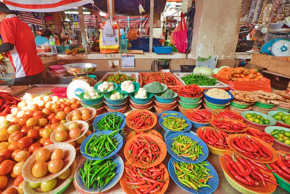 Stalls at Chow Kit Market in Kuala Lumpur