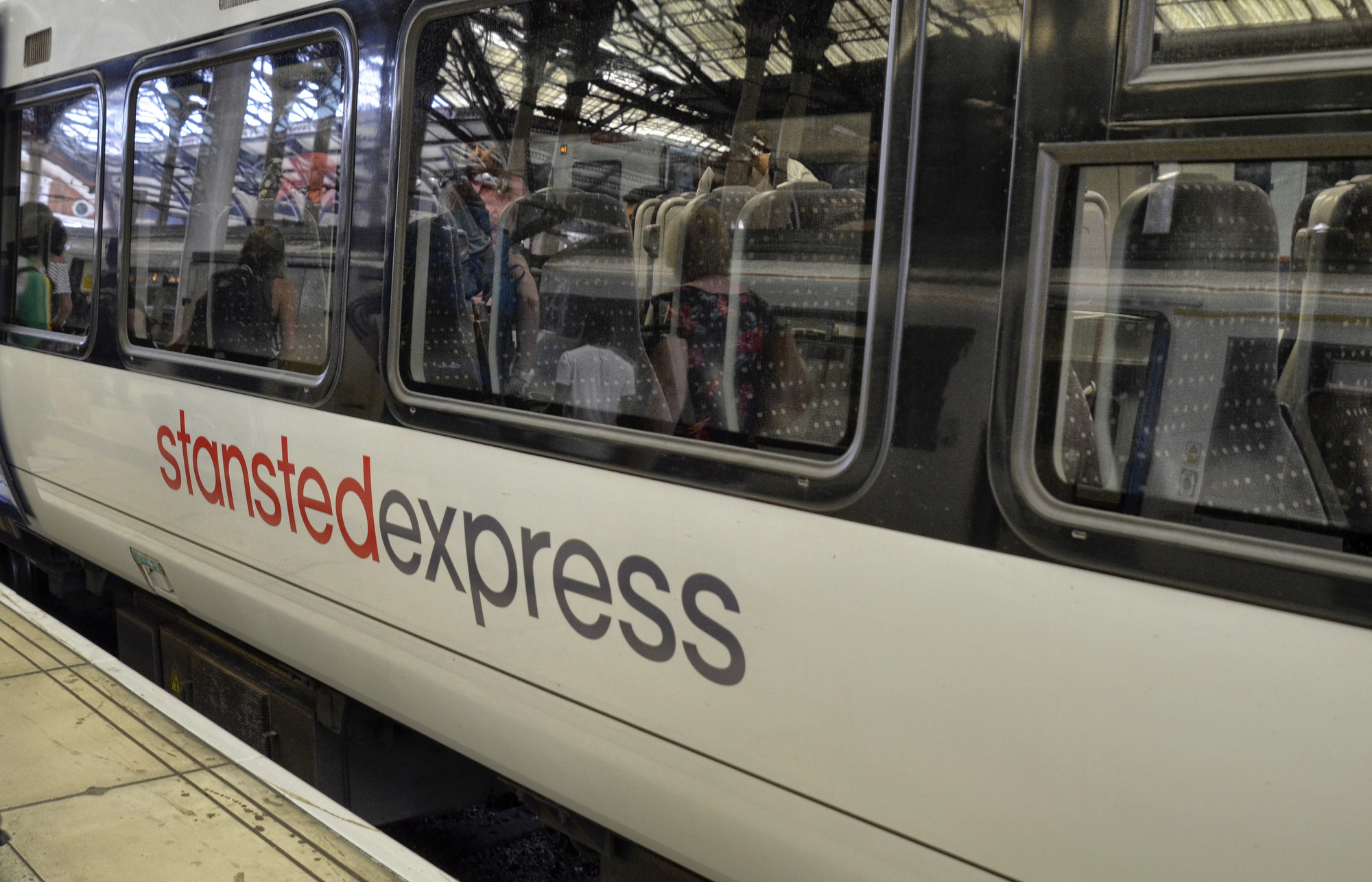 The Stansted Express train between Stansted Airport and London
