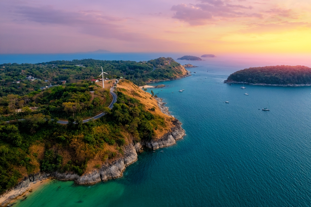 Sunset at Promthep Cape on the southern tip of Phuket