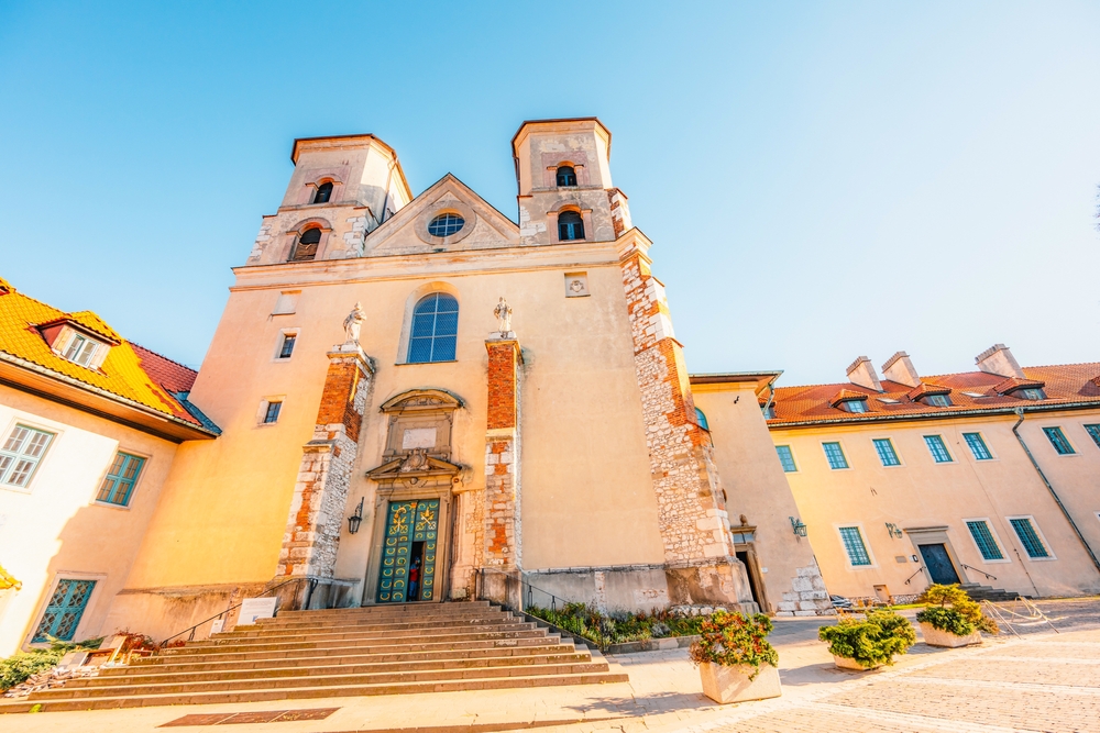 The Benedictine abbey in Tyniec on the cliff above the River Wisła
