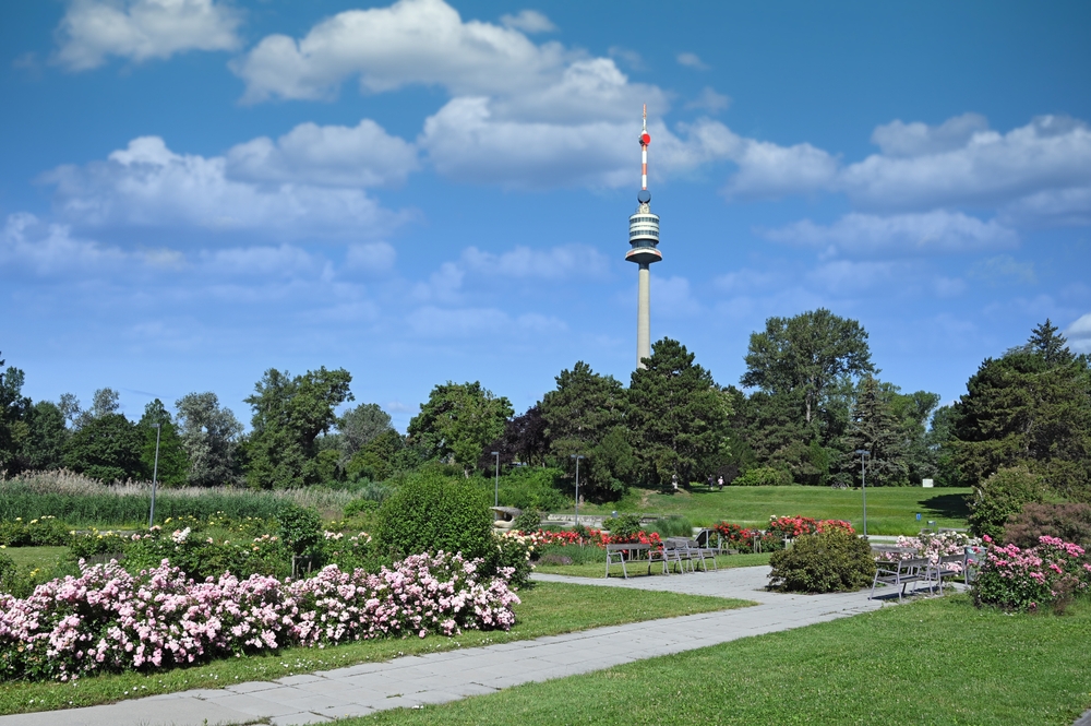 The Danube Tower in Vienna's Donaupark