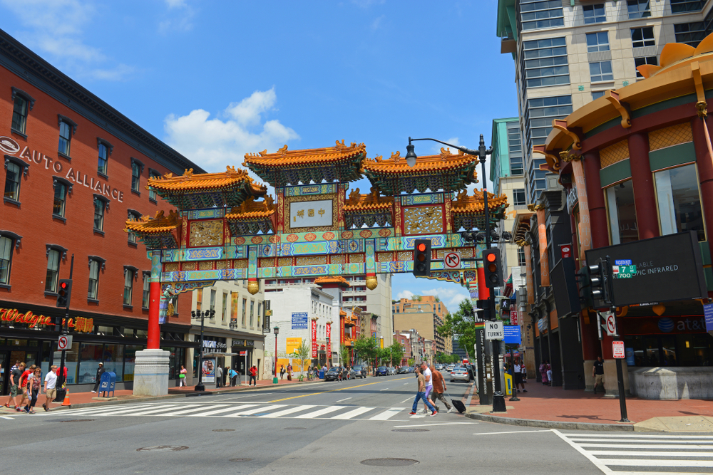 The Friendship Archway over H Street in Chinatown in Penn Quarter