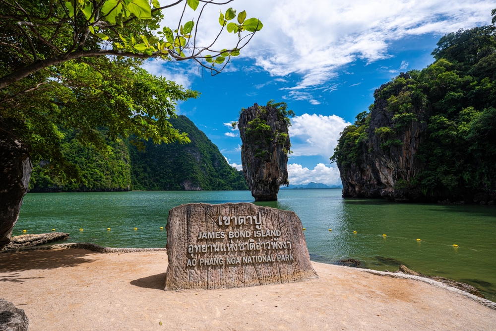 The Ko Tapu rock pillar at James Bond Island in Phang Nga Bay