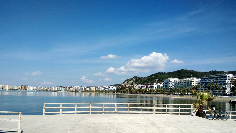 The Lungomare seafront promenade in Vlorë