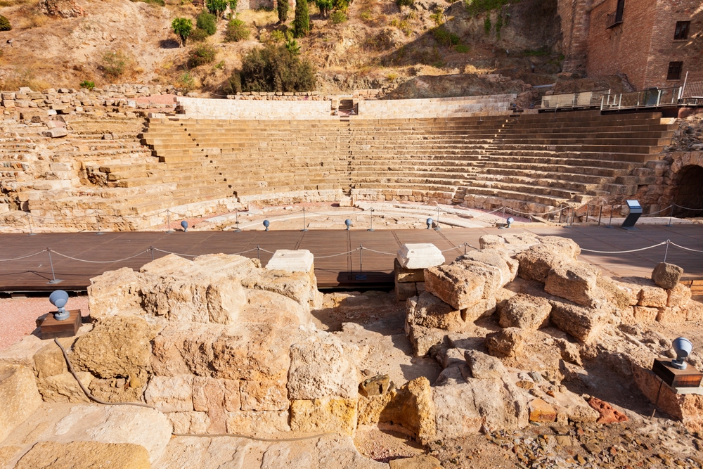 The Roman Theatre in Malaga at the foot of the Alcazaba