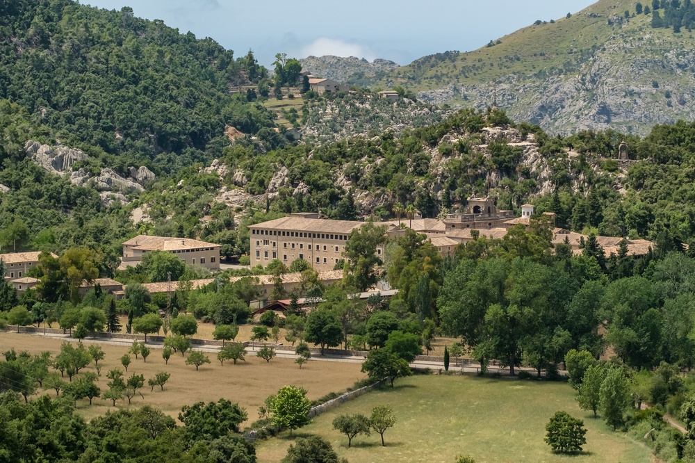 The Santuari de Lluc monastery in the Serra de Tramuntana