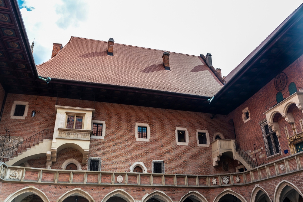 The arcaded courtyard of Collegium Maius in Krakow