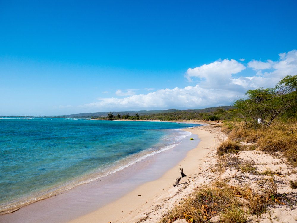 The beach in the nature reserve at Guánica on the south-west coast of Puerto Rico