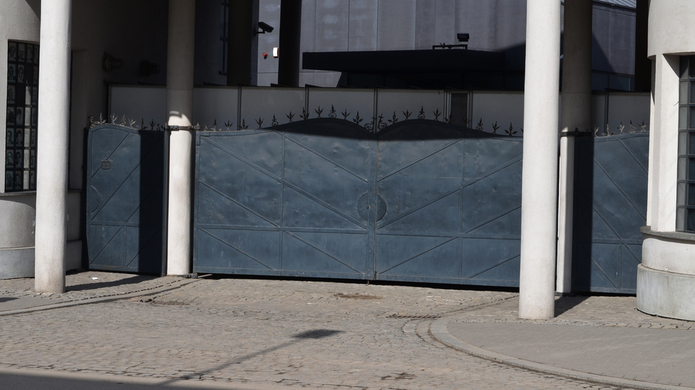 The gate of Oskar Schindler's factory in Krakow